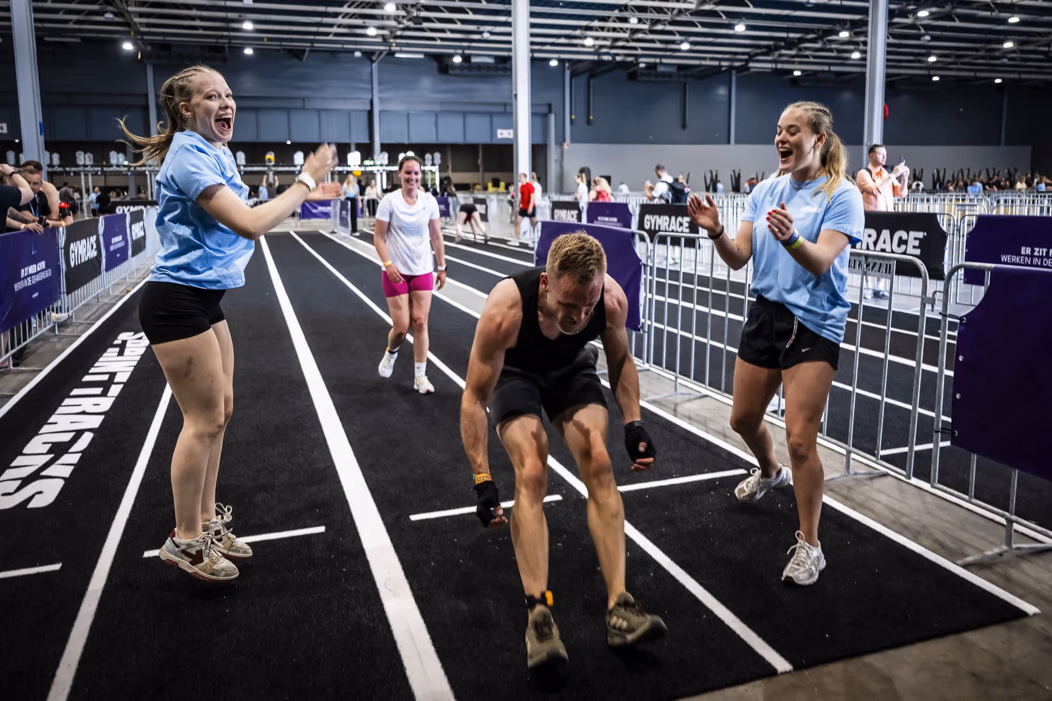 A group of athletes running