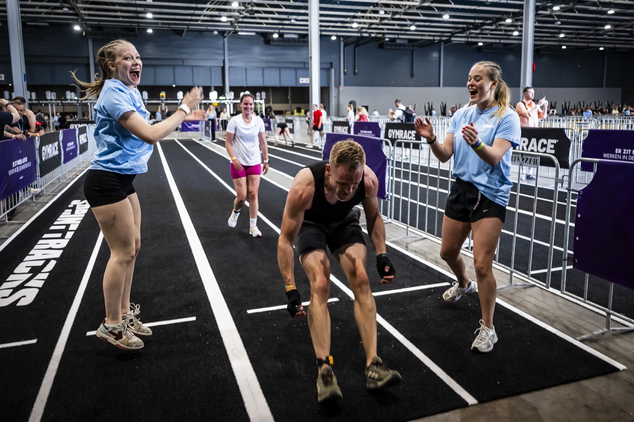 A group of athletes running