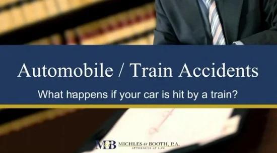 Accident between cars and trains