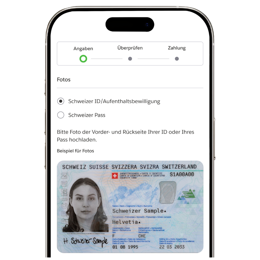 Betreibungsauszug Zahlungsmöglichkeiten Twint, Kreditkarte, Apple Pay, Google Pay