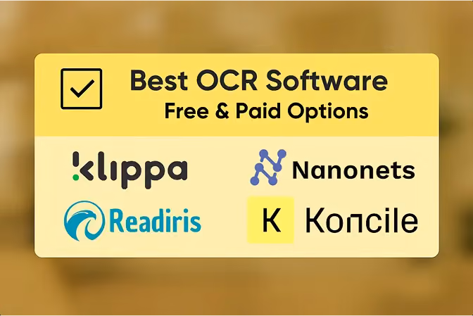 Comparison of 4 free and paid OCRs: Nanonets, Klippa, Readiris, Koncile