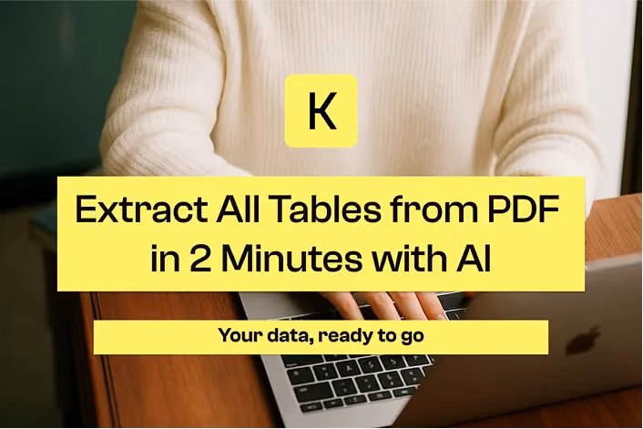 A PDF page extracted into a data table