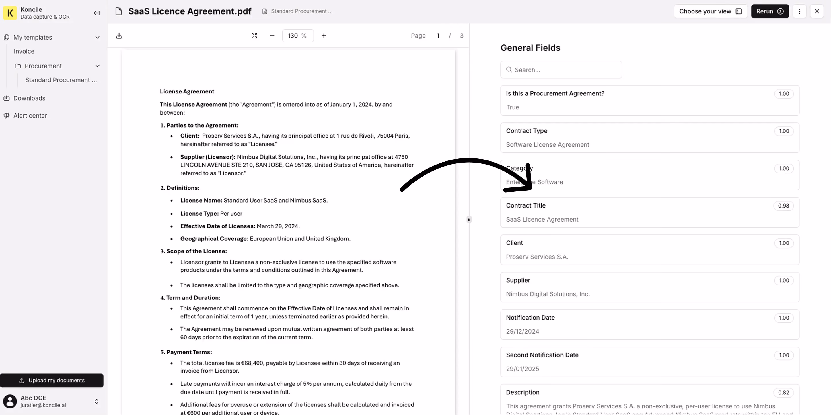 Conversion pdf en texte Koncile