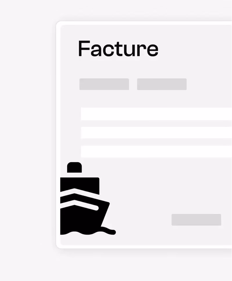 Vignette de facture transport maritime.