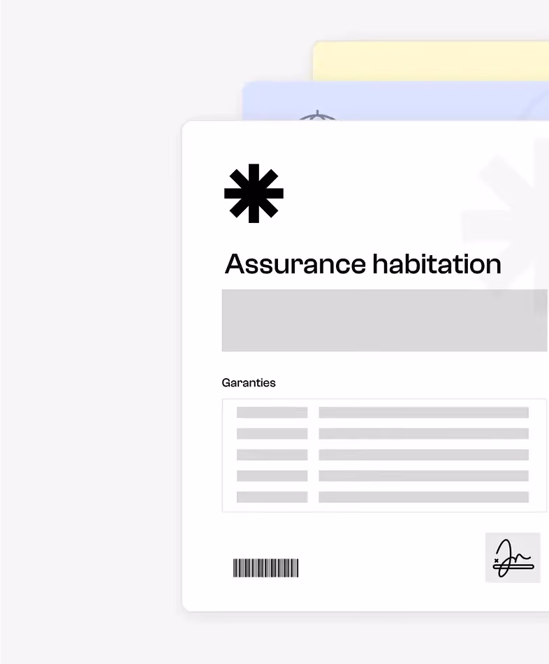 Certificat d'assurance habitation