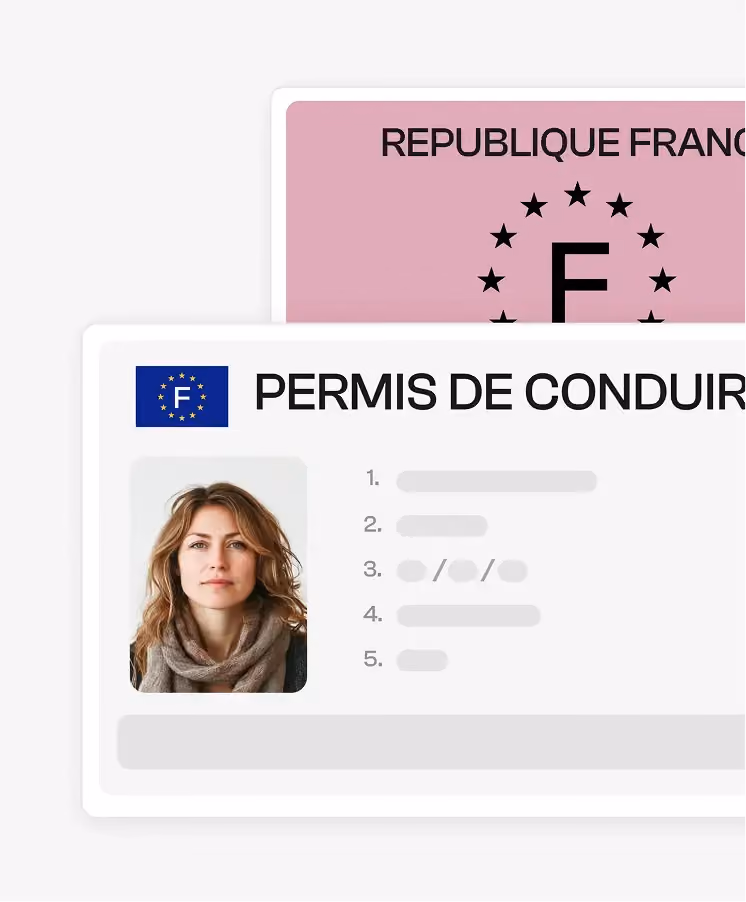 Vignette de permis de conduire.