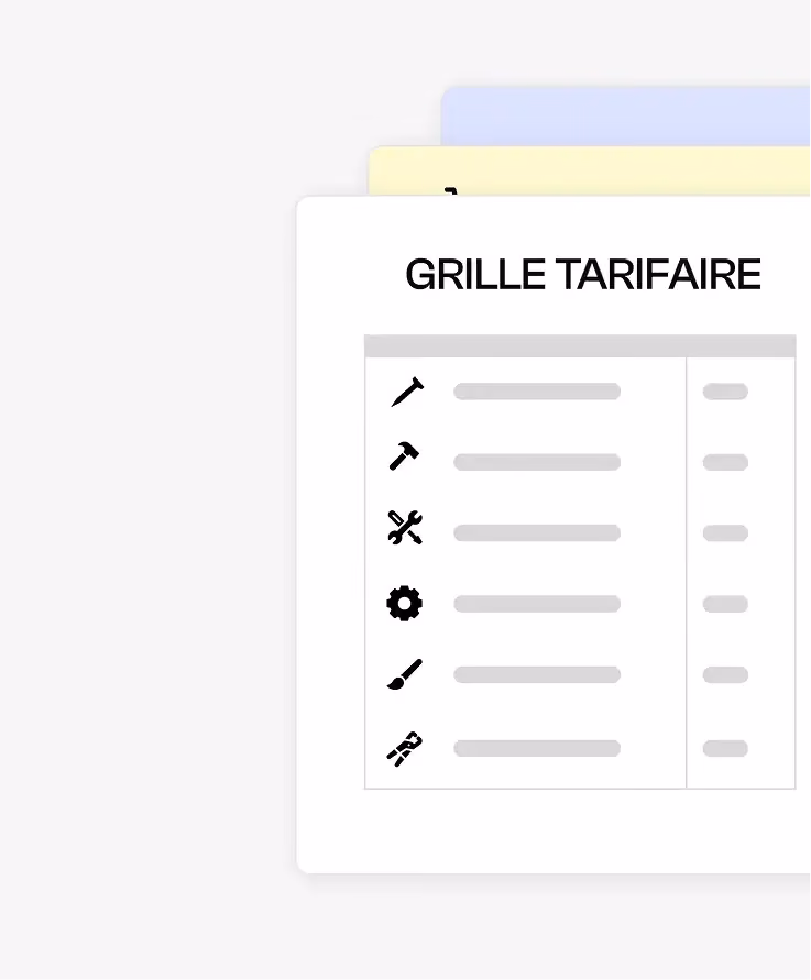 Vignette de grille tarifaire.