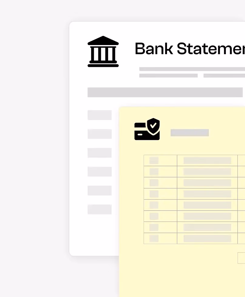 Bank statement thumbnails