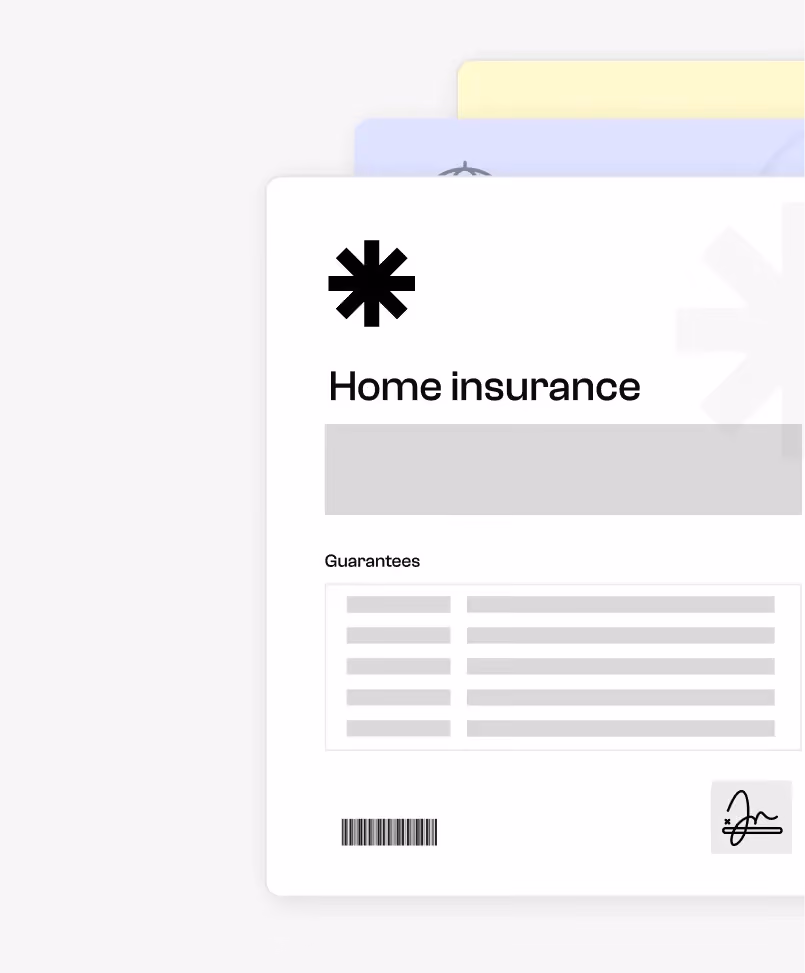 Home insurance certificate thumbnails
