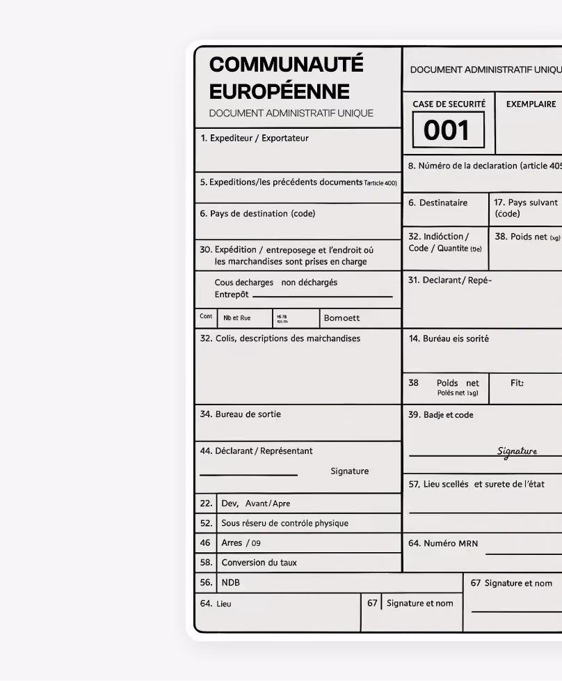 Extraction Document Administratif Unique - DAU