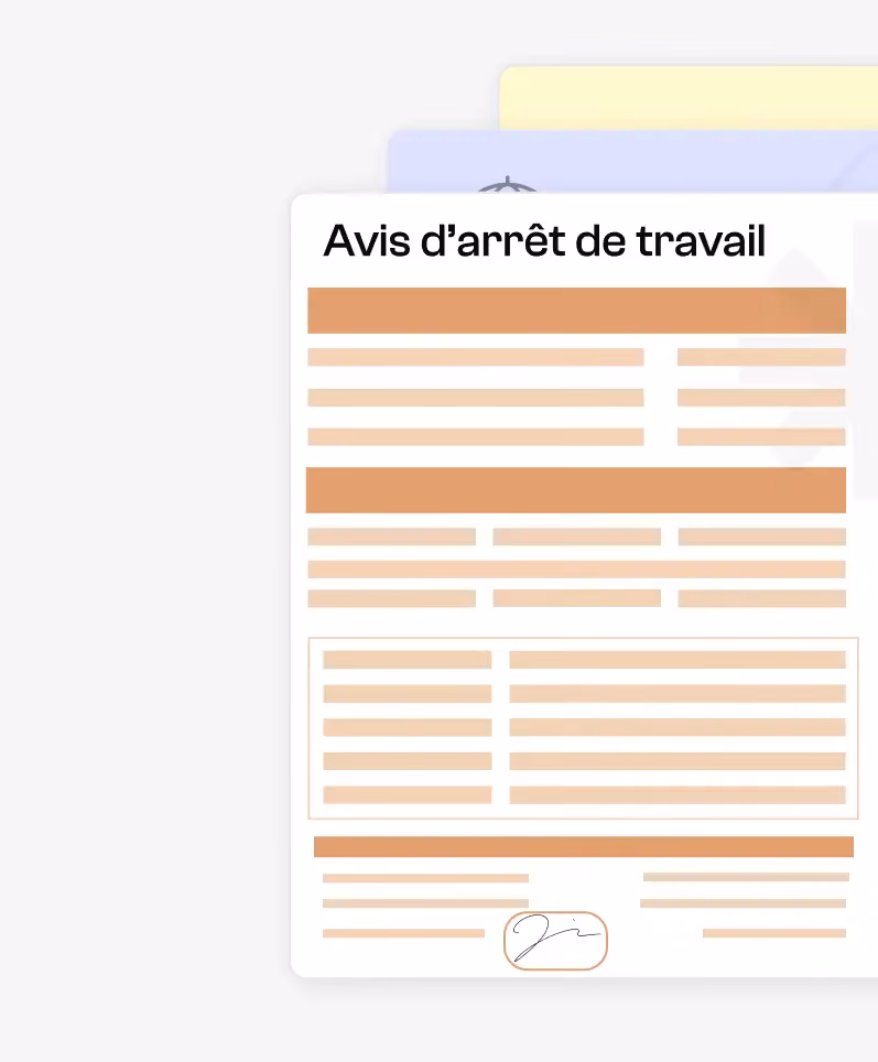 Extraction Avis d'arrêt de travail 