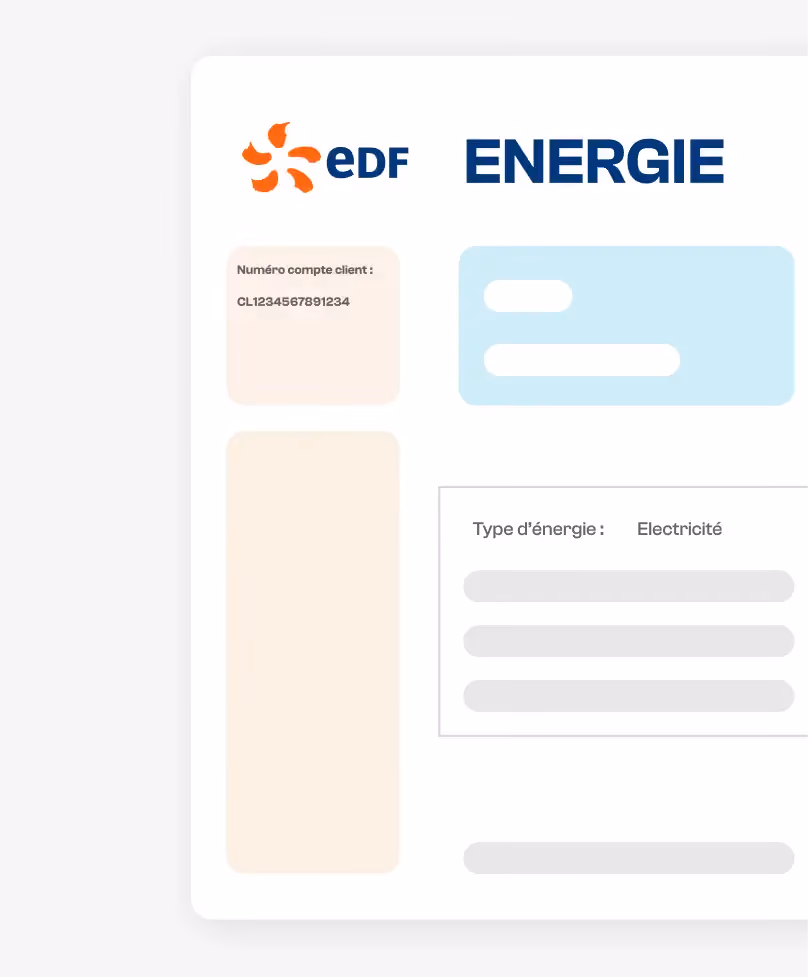 Photo de facture EDF