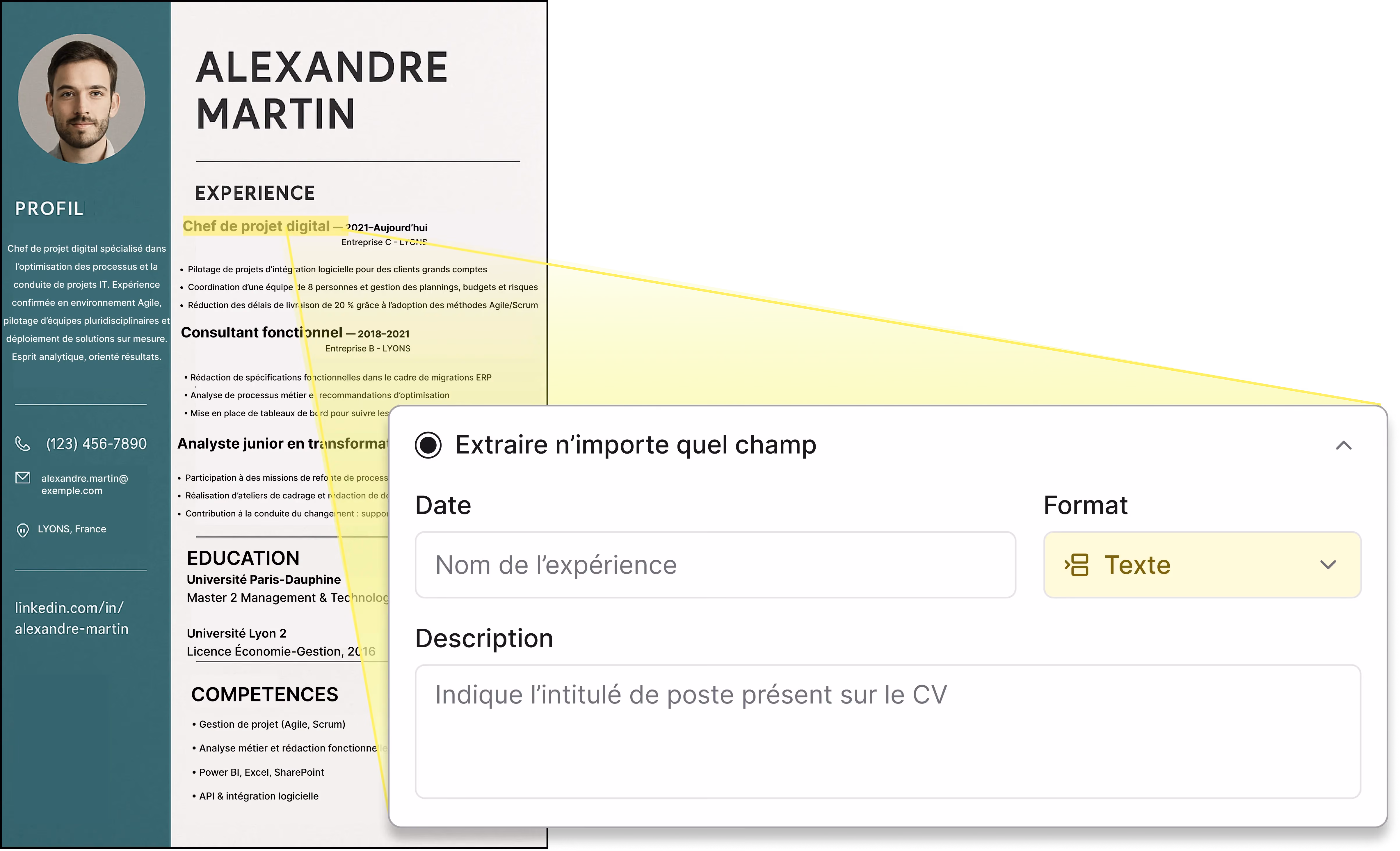 extraction cv
