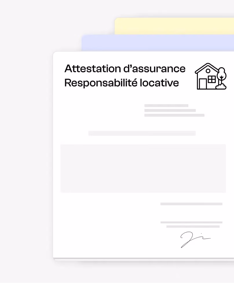 Attestation d'assurance responsabilité locative