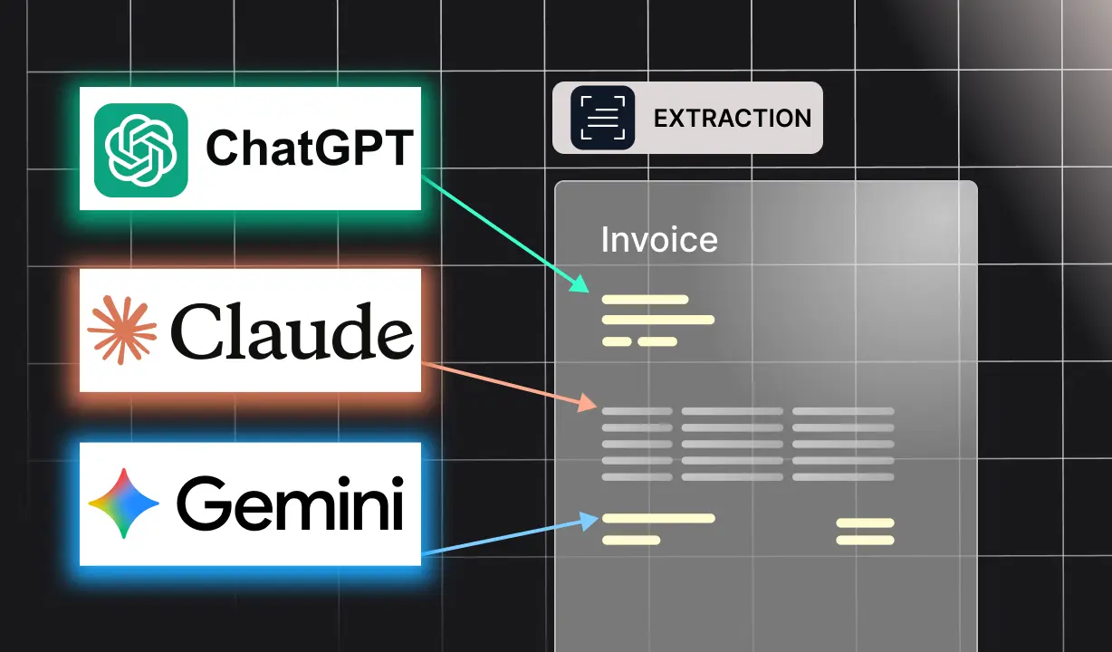 invoice extraction, LLM invoices, OCR invoices, GPT invoices, Claude Anthropic invoices, Gemini Google invoices, LLM extraction comparison, invoice extraction accuracy, invoice processing speed, invoice processing cost, GDPR compliance invoices, invoice ex