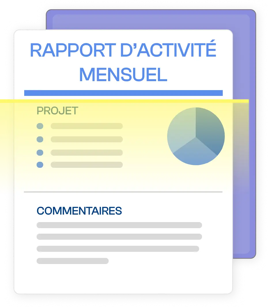 Exemple d’analyse OCR sur un rapport mensuel d’activité