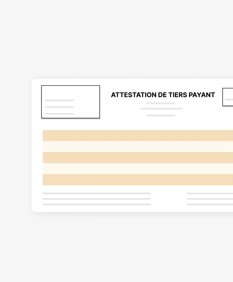Attestation de tiers payant