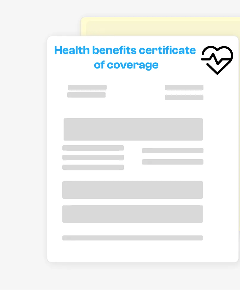 Health benefits certificate of coverage