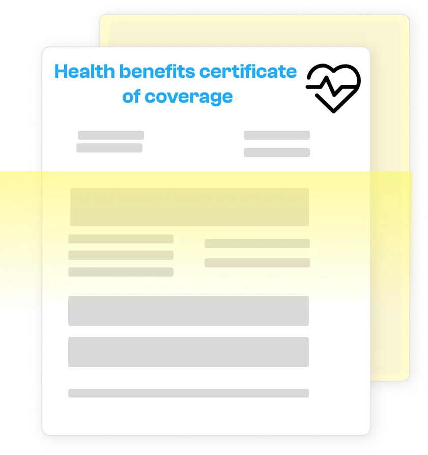 Health benefits certificate of coverage