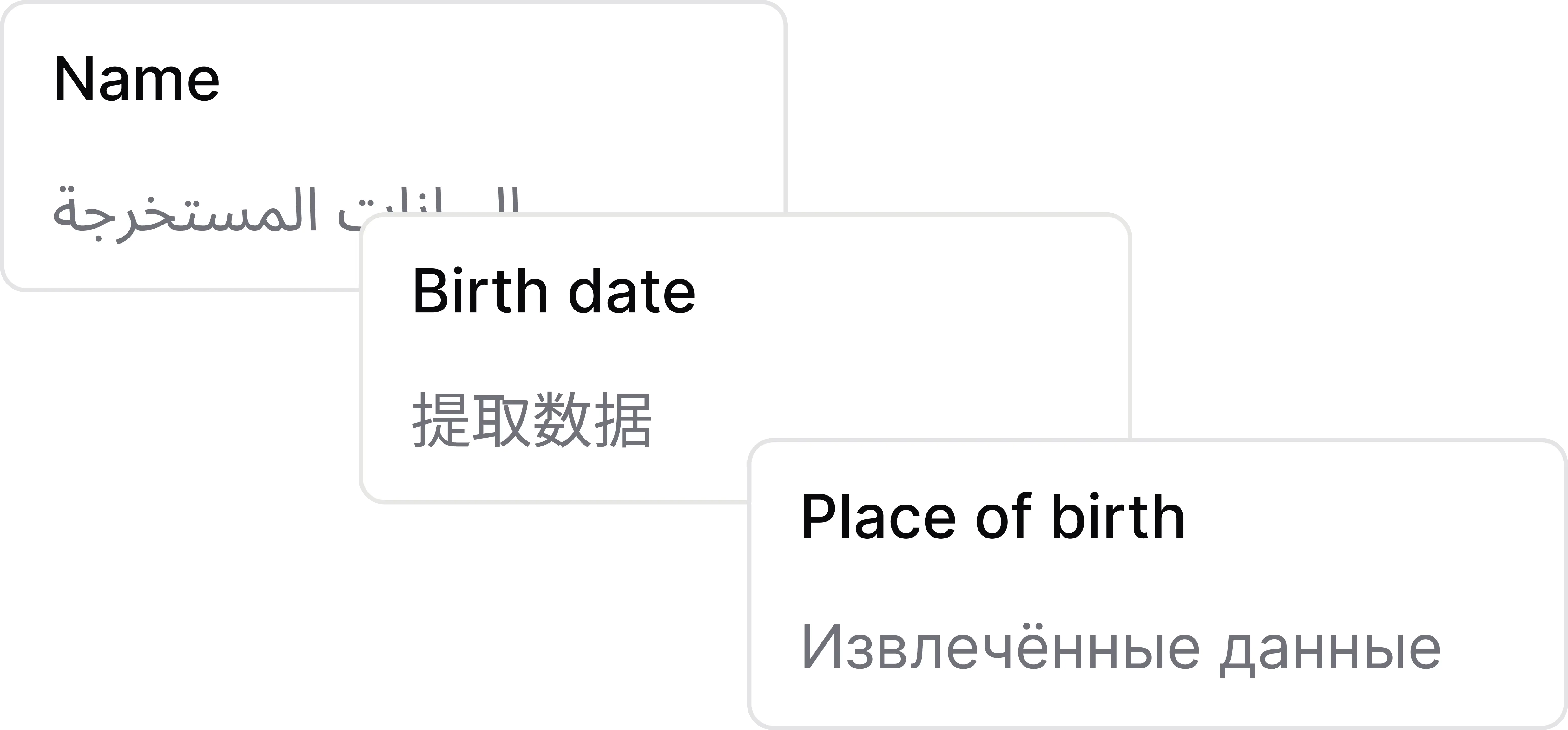 Mehrsprachige OCR für Geburtsurkunden – zuverlässige Erkennung internationaler Formate.