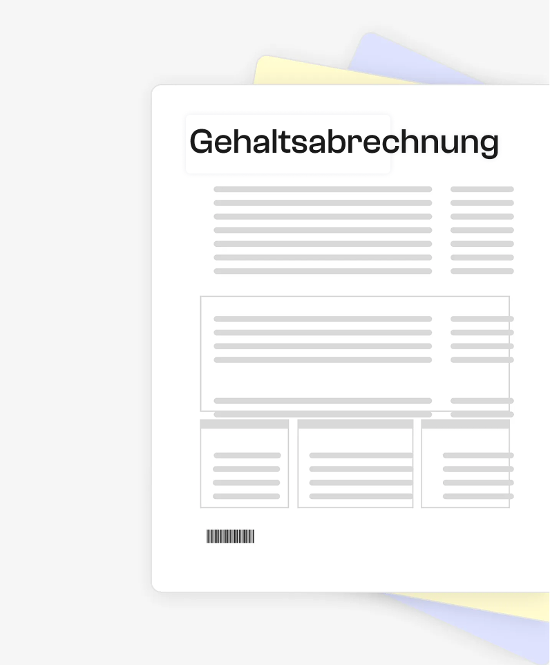 Aufkleber für Gehaltsabrechnungen.