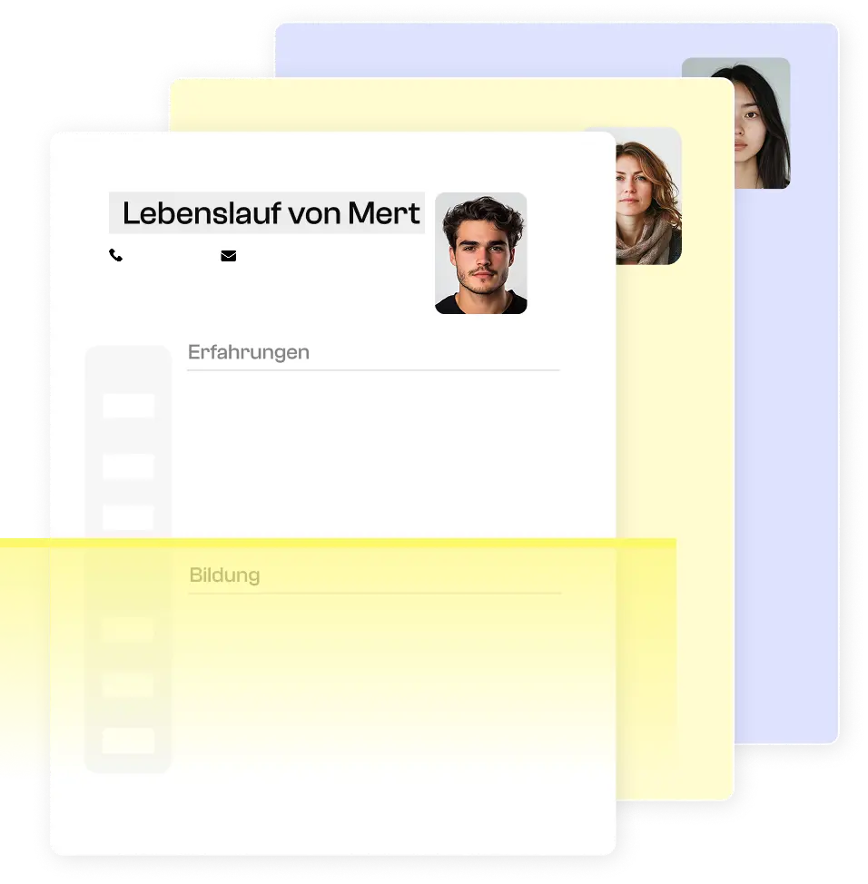 Beispiele für Lebensläufe.