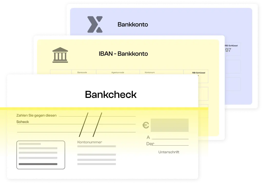 PDF in Text umwandeln und automatisch die Informationen eines Bankschecks extrahieren, wie den Betrag, Schecknummer, Name des Kontoinhabers, Bank ...