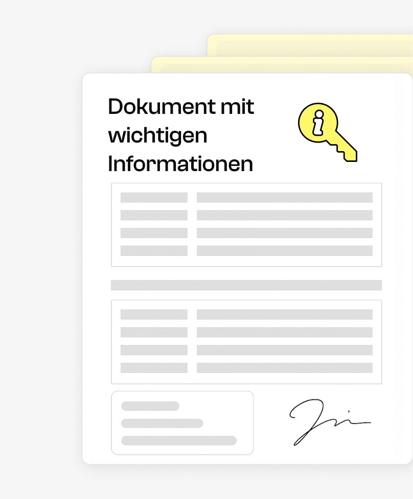Dokumente mit wichtigen Informationen