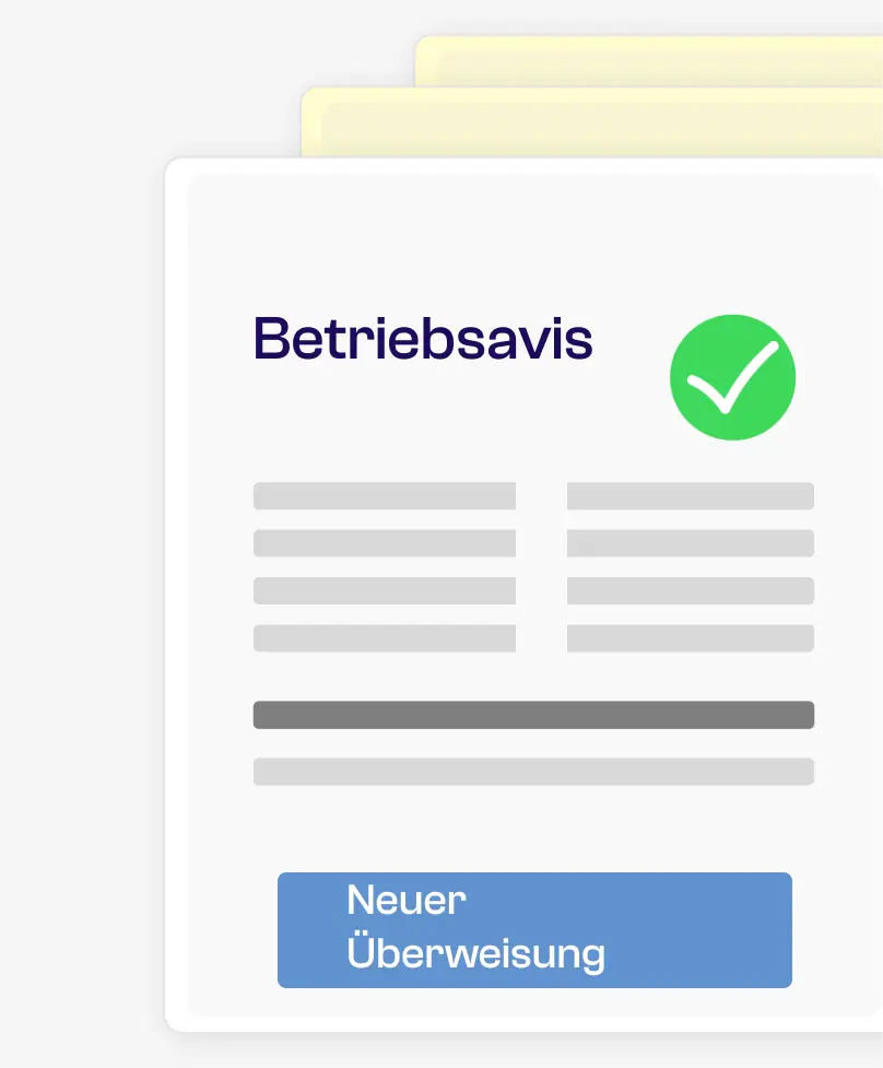 Mitteilung über die Transaktion