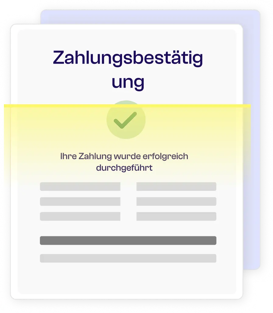 Zahlungsbestätigung