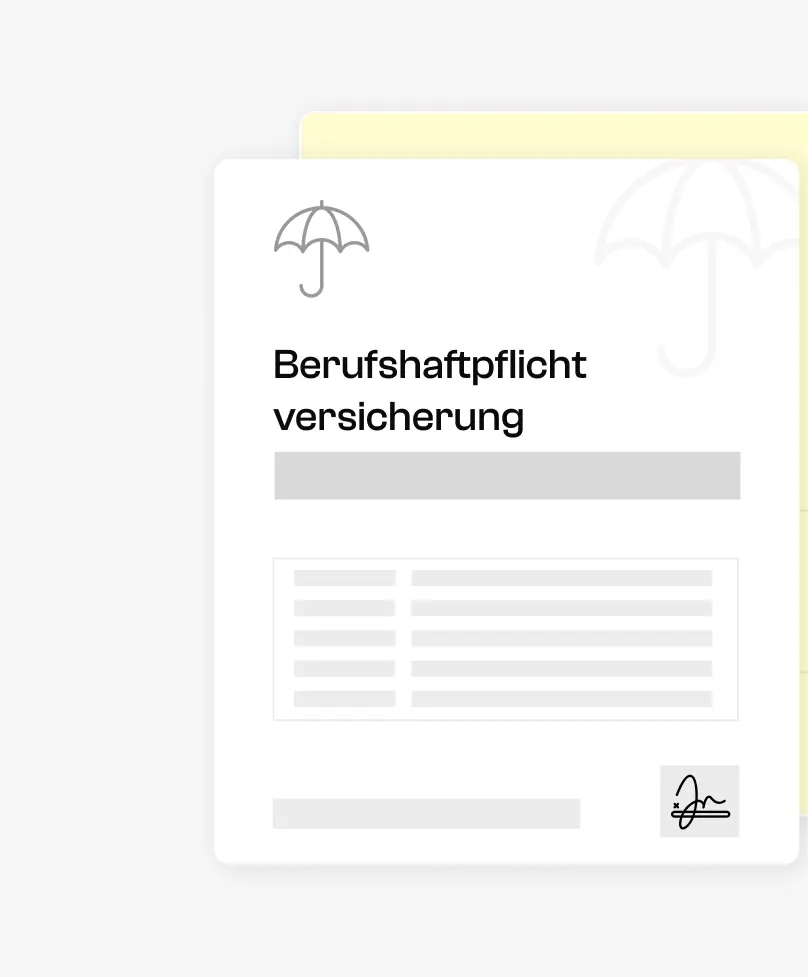 Professionelle Versicherungspolice