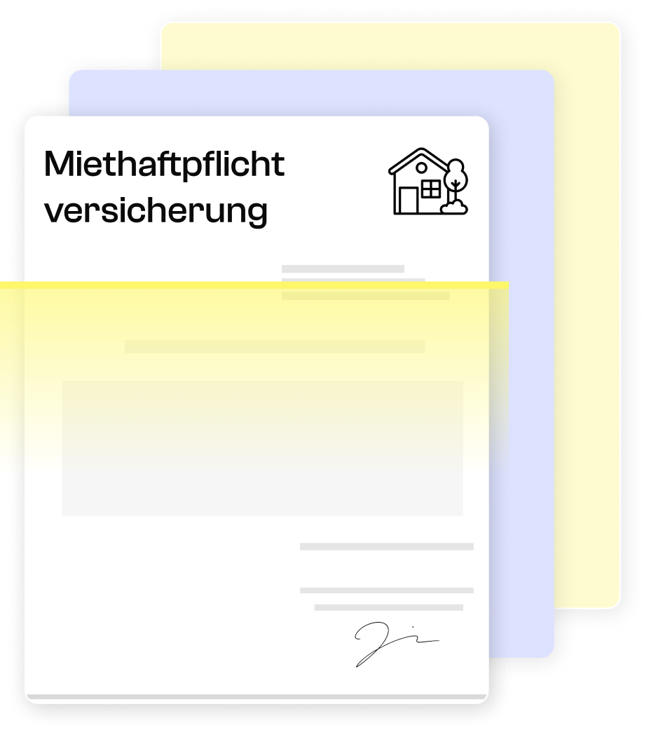 Bescheinigung über die Miethaftpflichtversicherung