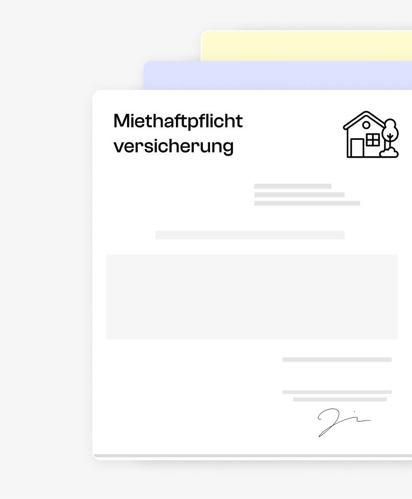 Bescheinigung über die Miethaftpflichtversicherung