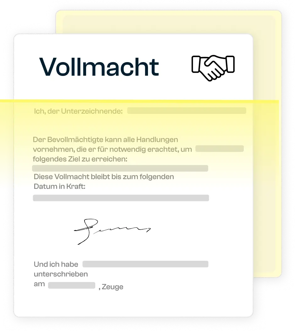 Vollmacht