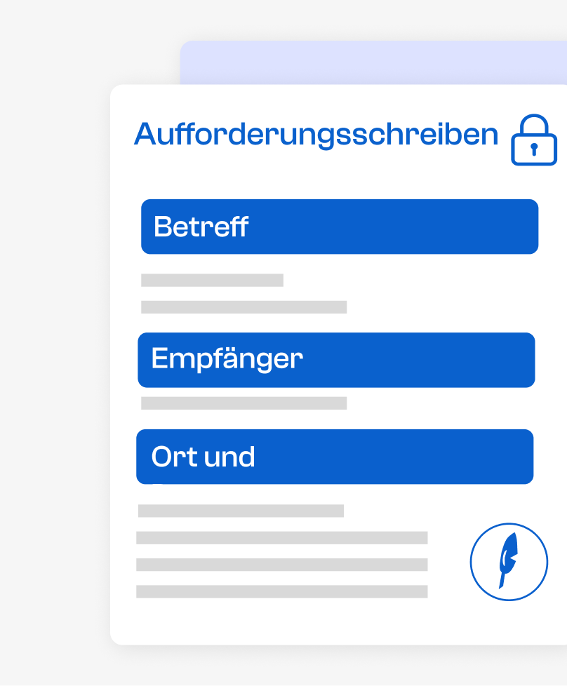 OCR-Aufforderungsschreiben