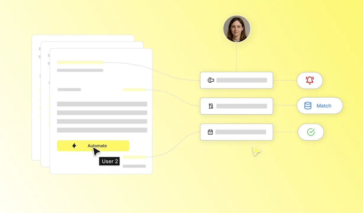 Dokumenten-Workflow-Diagramm – OCR und KI verbessern Prozessmanagement und Effizienz.