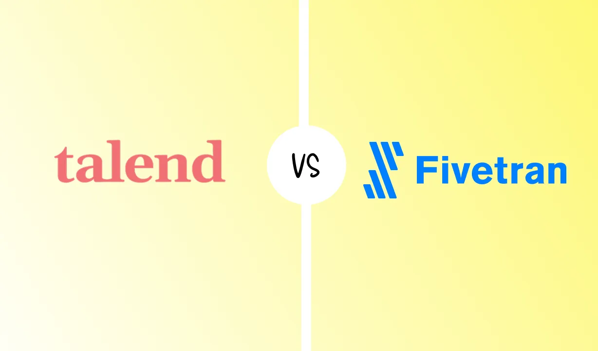 Vergleich von Fivetran und Talend – Diagramm zur Datenintegration und ETL/ELT-Prozessen.