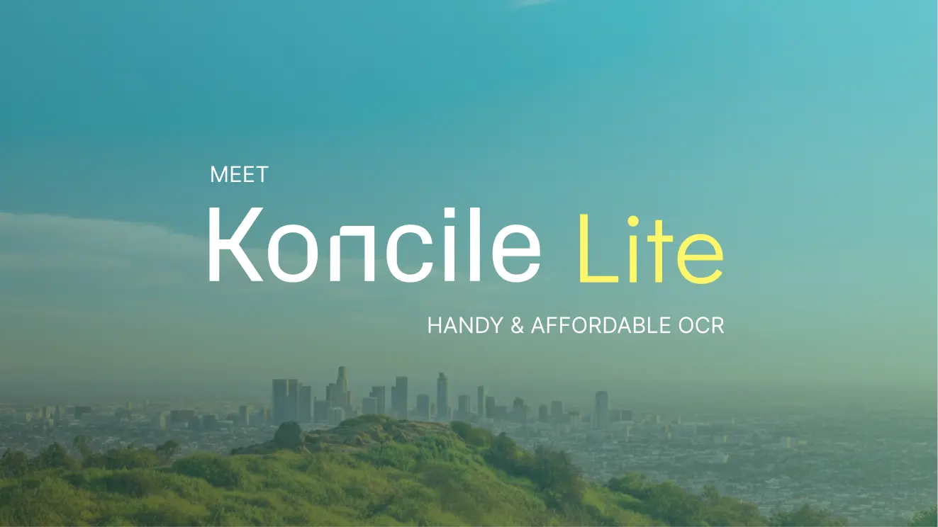 Koncile Lite-Logo – schnelle und kostengünstige OCR-Lösung für KMU und Startups.