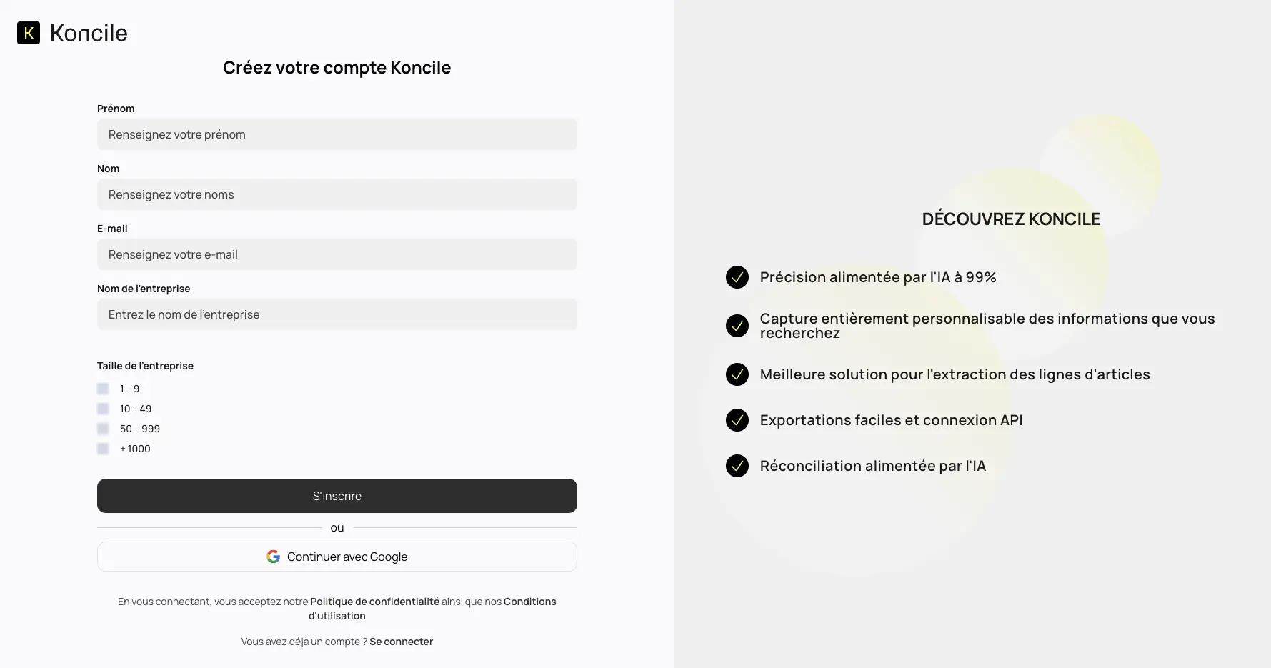Koncile OCR Startseite
