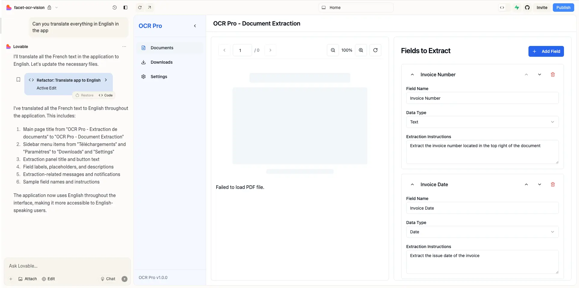 Beispiel einer OCR-App mit Vibe Coding