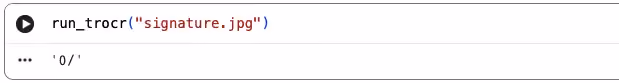 TrOCR failing to properly transcribe handwritten signature “Dave” on invoice
