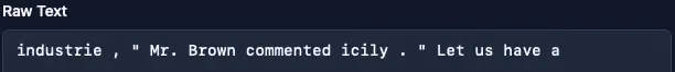 Mindee OCR result recognizing handwritten IAM sentence after model configuration