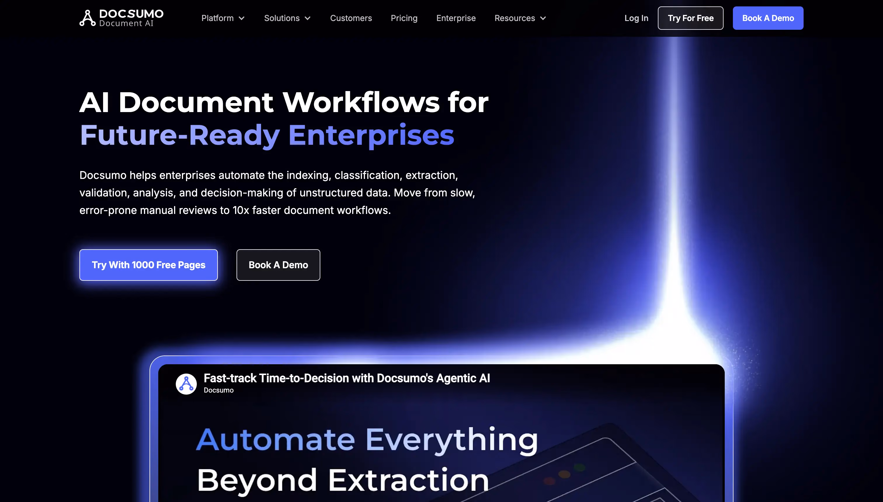 Docsumo dashboard interface
