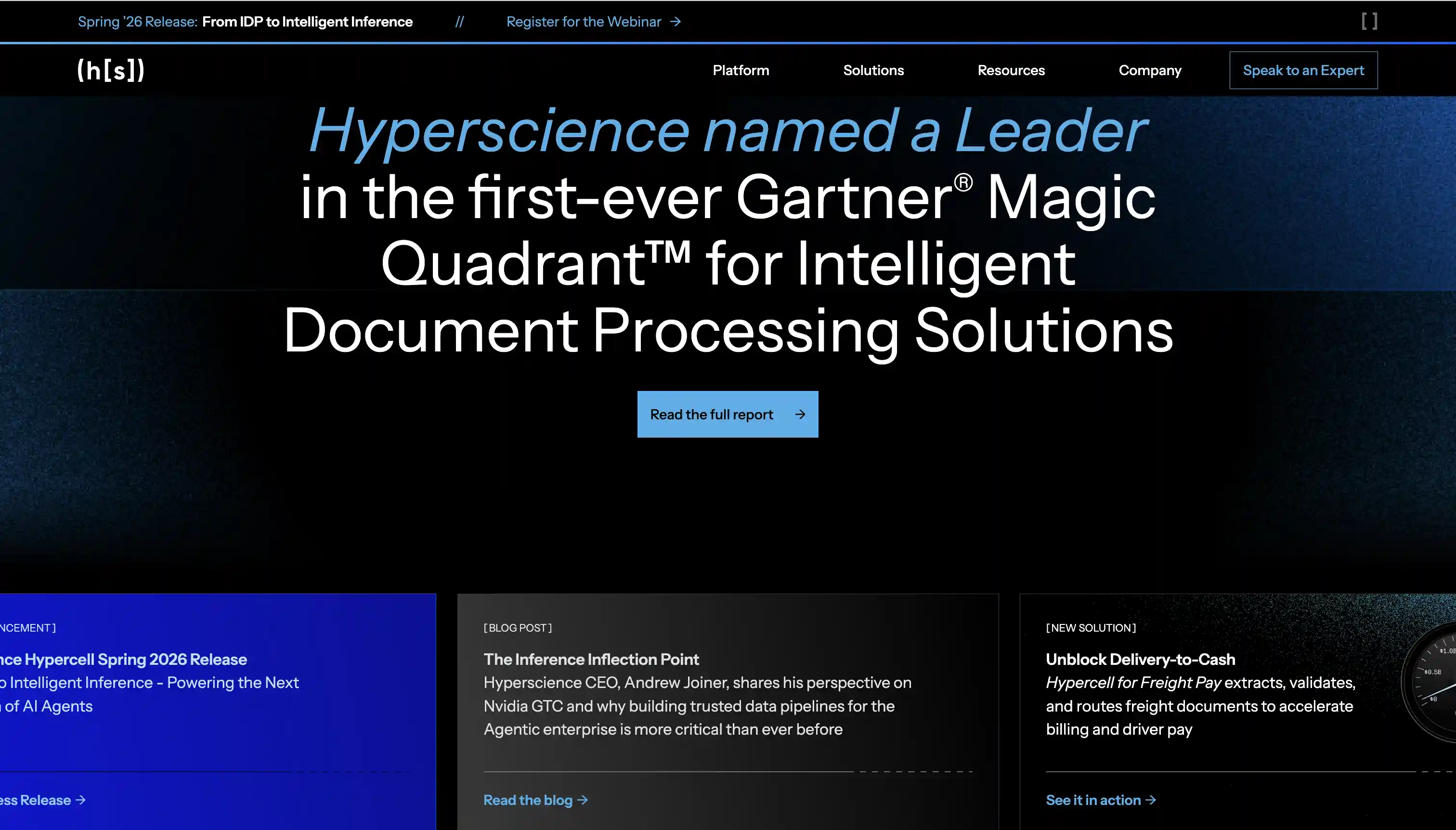 Hyperscience Website Screenshot