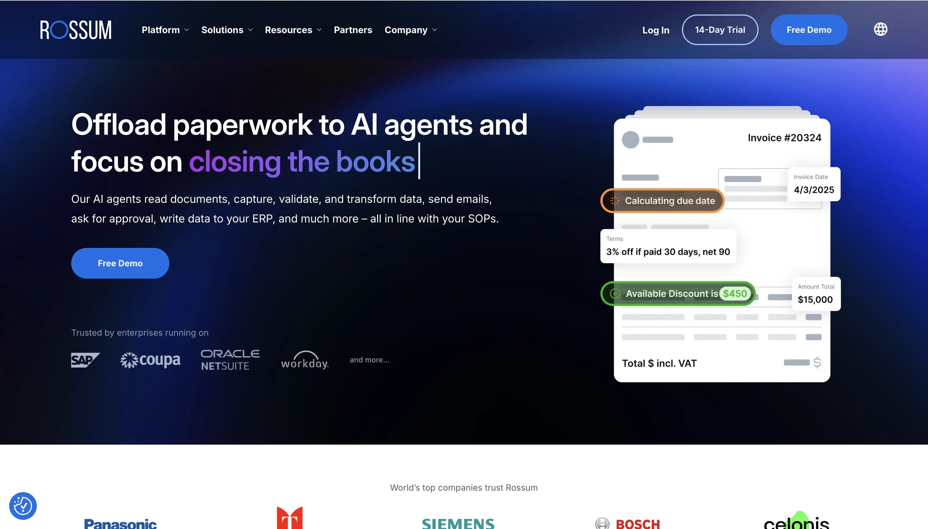 Rossum Website Screenshot