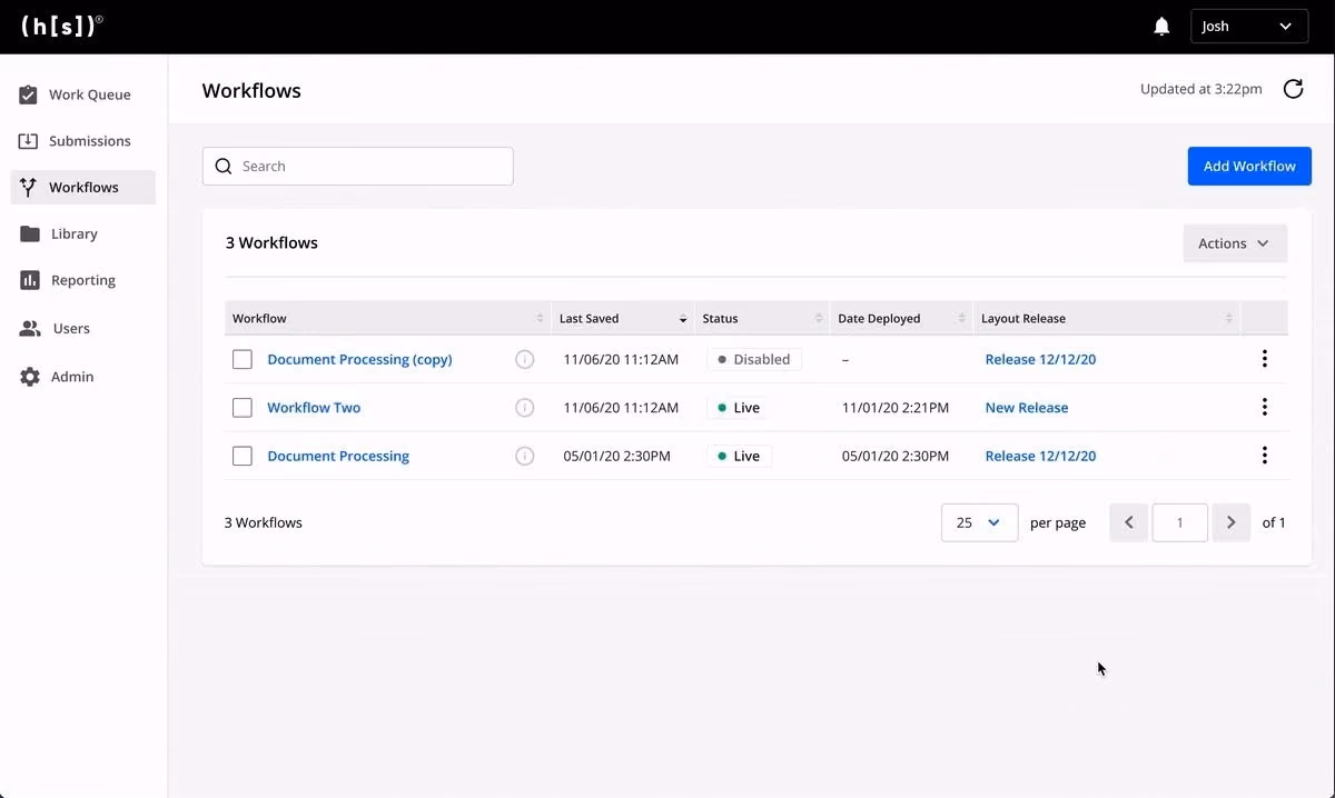 Hyperscience Hypercell dashboard interface