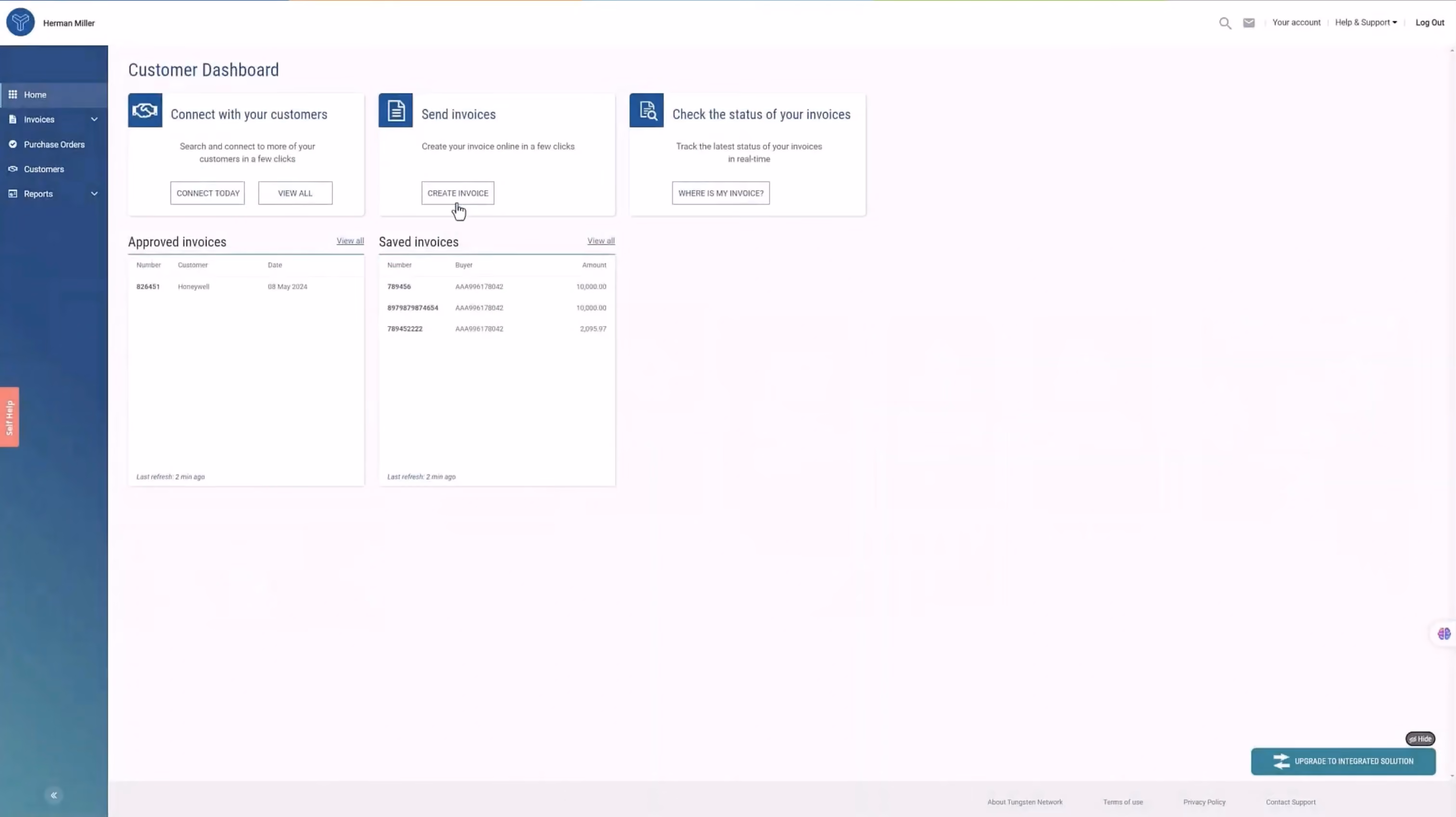 Tableau de bord Tungsten Automation