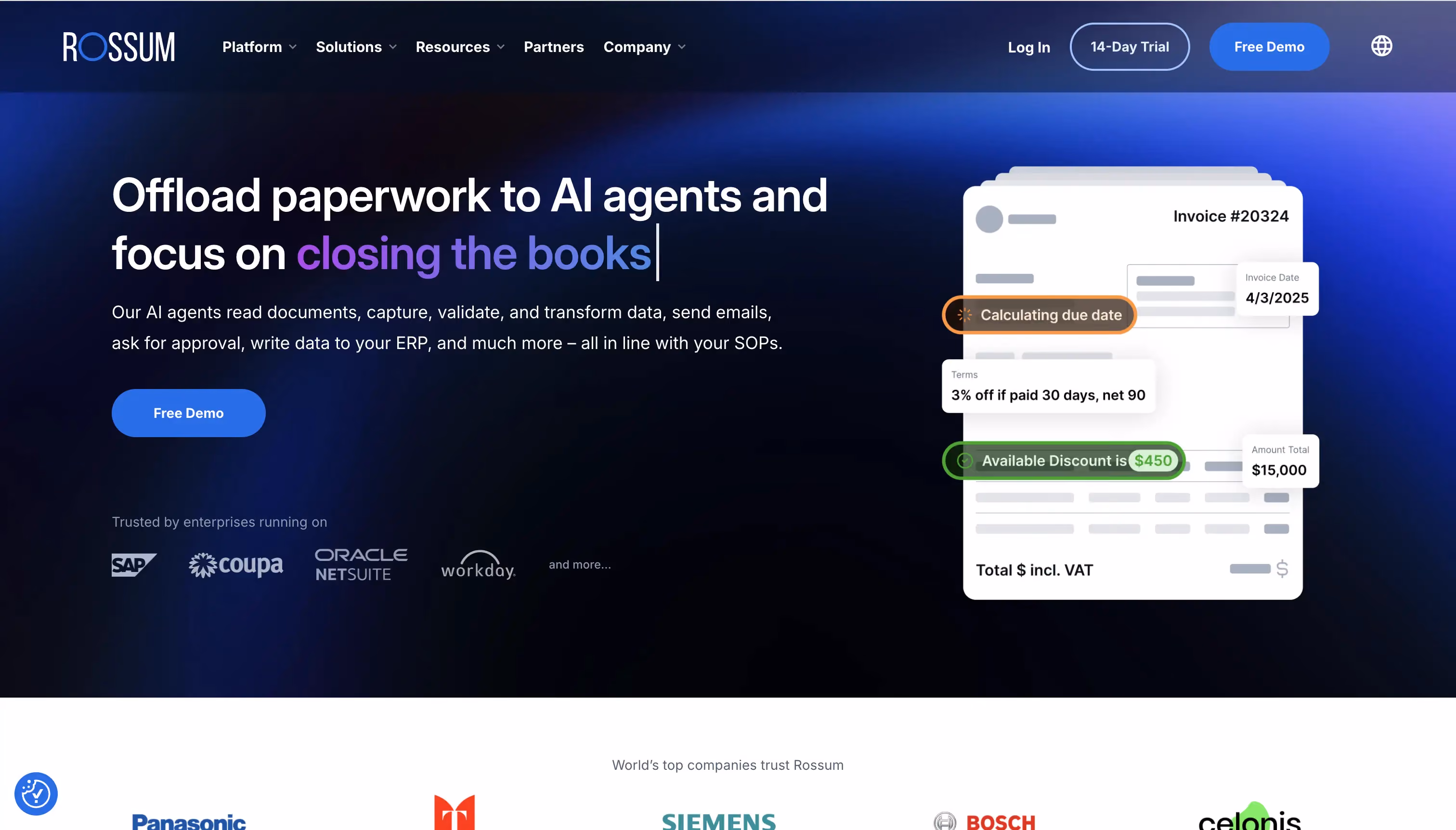 Rossum dashboard interface