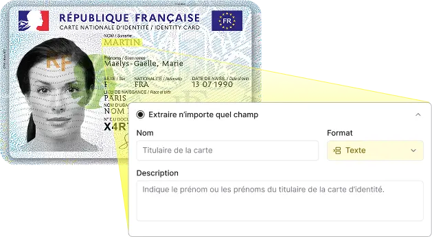 carte d'identité extraction kyc