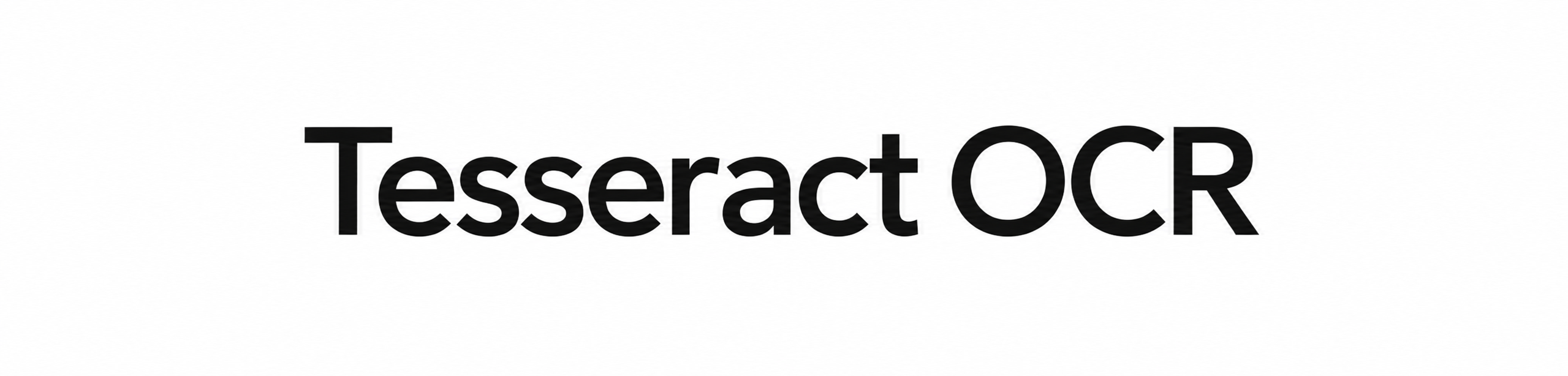 Tesseract open source OCR software